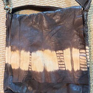 Caterine Lucchi Tie-Dye Crossbody Leather Purse